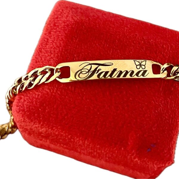 Laser Engraved Personalized Bar Bracelet 3