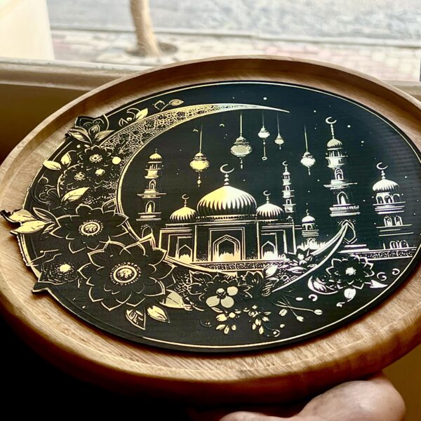Wooden circle tray