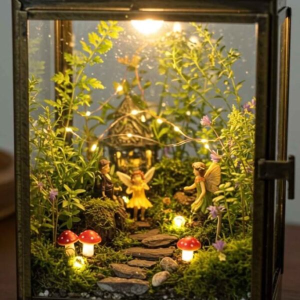 Fairy Tale Garden Glass Lantern